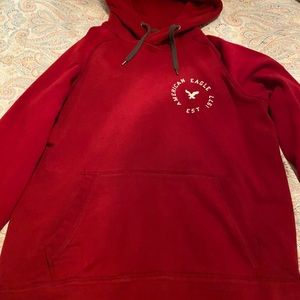 Red thick hoodie